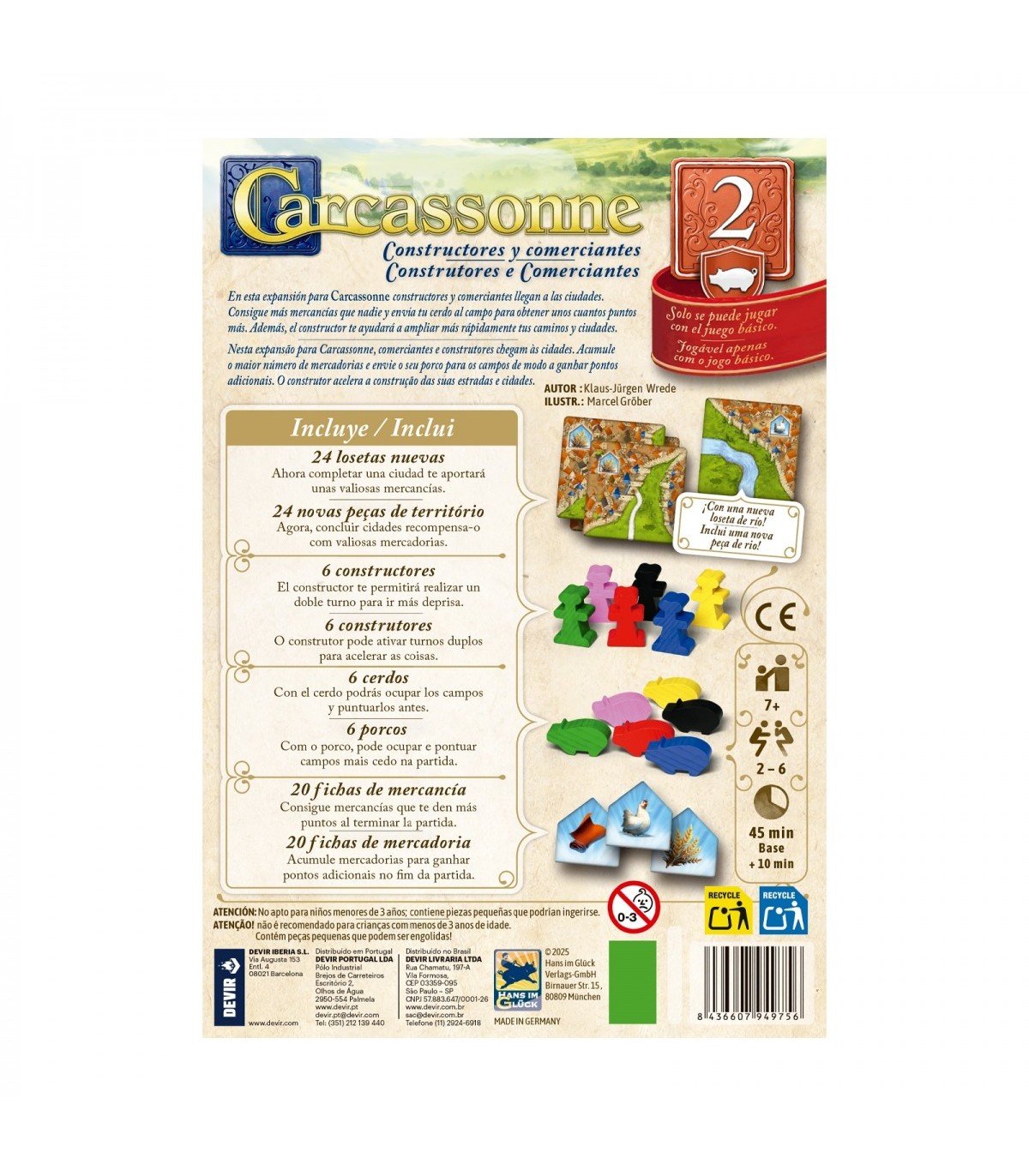 CARCASSONNE EXP.2 - CONSTRUCTORES Y COMERCIANTES - Imagen 2