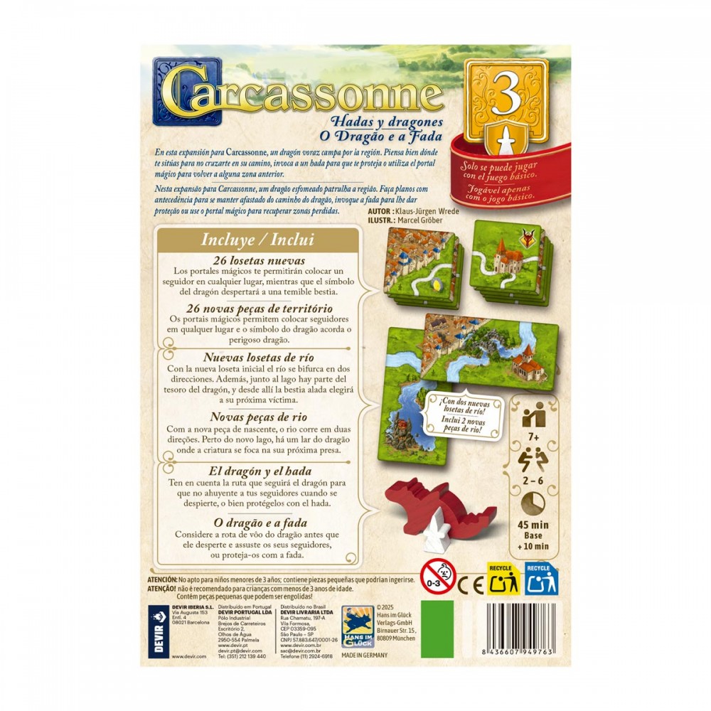 CARCASSONNE EXP.3 - DRAGONES Y HADAS - Imagen 2